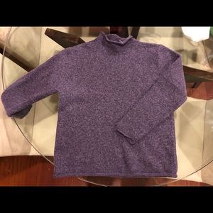 Large Purple Mock Turtleneck Sweater